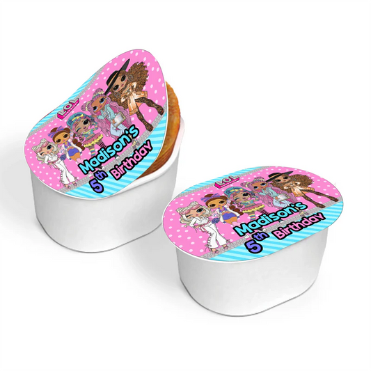 LOL Dolls Mini Pringles Label personalized for birthday party mini chips