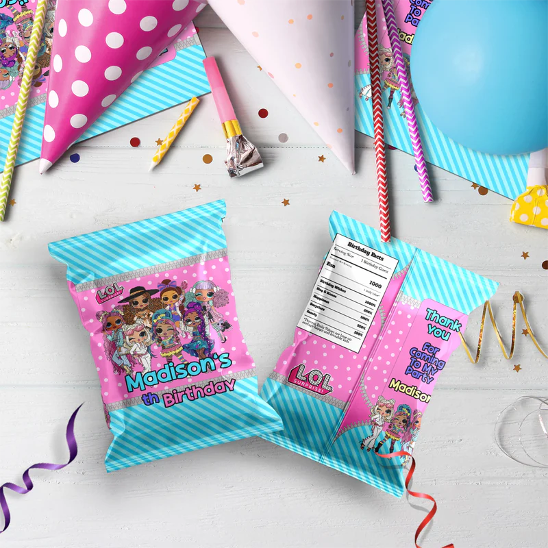 LOL Dolls Birthday Decorations, LOL Surprise Dolls Party Supplies, LOL Toys Themed, LOL Dolls Digital Template, Editable LOL Dolls Image SVG PNG