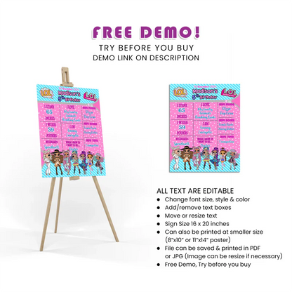 LOL Dolls Milestone Poster