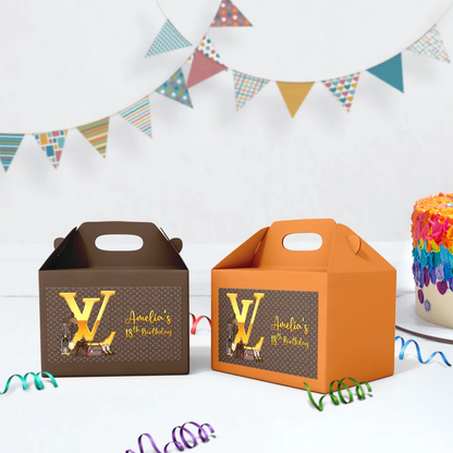 Louis Vuitton Inspired Birthday Decorations, LV Inspired Party Supplies, Louis Vuitton Inspired Themed, LV Style Inspired Digital Template, Editable Louis Vuitton Inspired Image SVG PNG
