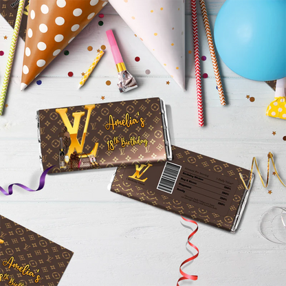 Louis Vuitton Inspired Birthday Decorations, LV Inspired Party Supplies, Louis Vuitton Inspired Themed, LV Style Inspired Digital Template, Editable Louis Vuitton Inspired Image SVG PNG