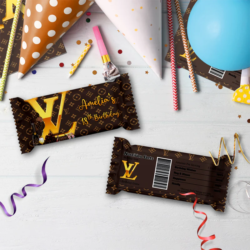 Louis Vuitton Inspired Birthday Decorations, LV Inspired Party Supplies, Louis Vuitton Inspired Themed, LV Style Inspired Digital Template, Editable Louis Vuitton Inspired Image SVG PNG