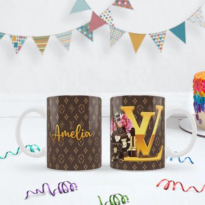 Louis Vuitton Inspired Birthday Decorations, LV Inspired Party Supplies, Louis Vuitton Inspired Themed, LV Style Inspired Digital Template, Editable Louis Vuitton Inspired Image SVG PNG