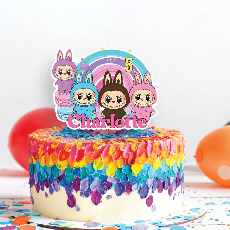 Labubu the monsters Birthday Decorations, Labubu Party Supplies, Labubu Themed, Labubu Digital Template, Editable Labubu Image SVG PNG