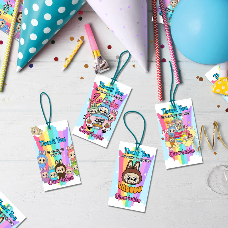 Labubu the monsters Birthday Decorations, Labubu Party Supplies, Labubu Themed, Labubu Digital Template, Editable Labubu Image SVG PNG