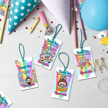 Labubu the monsters Birthday Decorations, Labubu Party Supplies, Labubu Themed, Labubu Digital Template, Editable Labubu Image SVG PNG