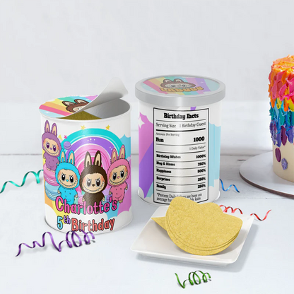 Labubu the monsters Birthday Decorations, Labubu Party Supplies, Labubu Themed, Labubu Digital Template, Editable Labubu Image SVG PNG