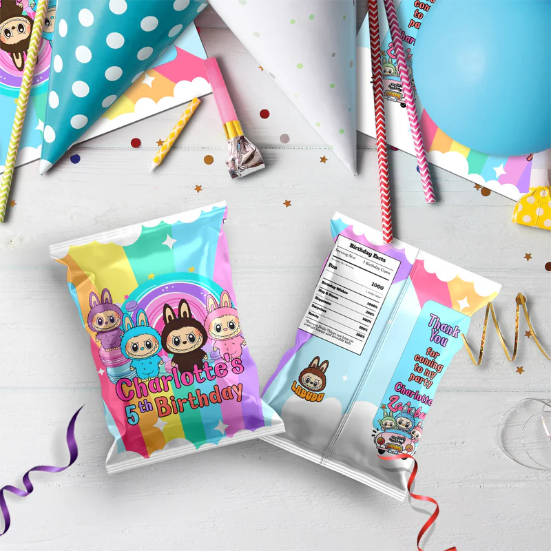 Labubu the monsters Birthday Decorations, Labubu Party Supplies, Labubu Themed, Labubu Digital Template, Editable Labubu Image SVG PNG