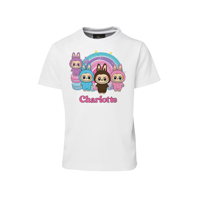 labubu sublimation t-shirt, graphic character tee shirt