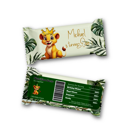 Cute Lion Rice Krispies Treats Label for Party Favor Snacks