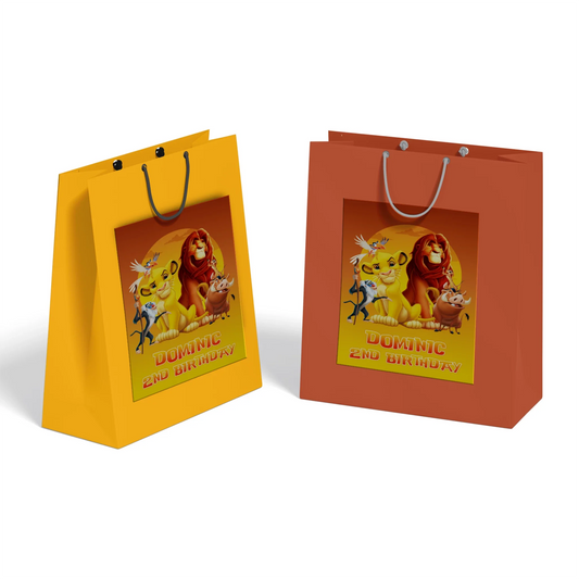 The Lion King Goodie Bag Labels featuring Simba and friends for Personalized party favors.