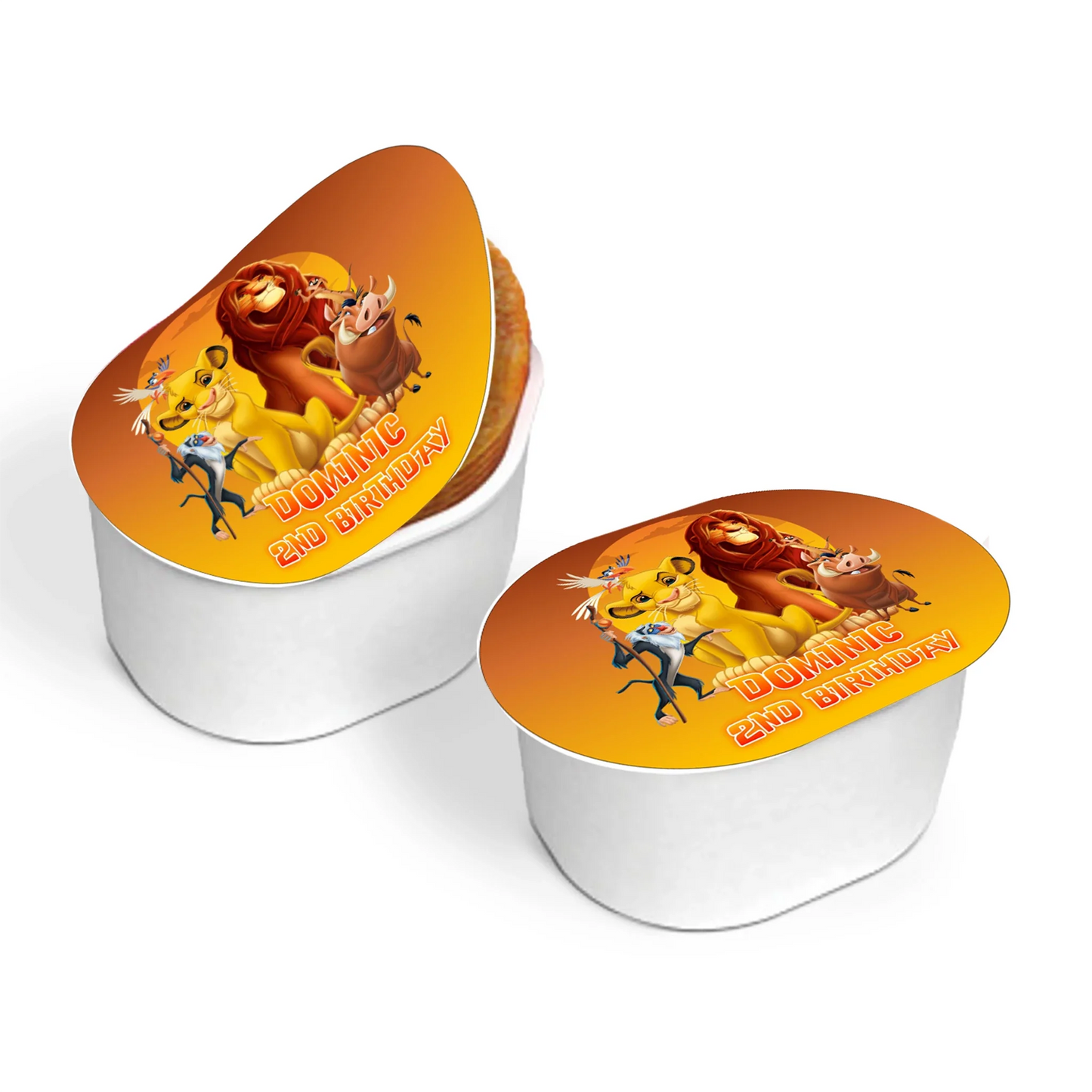 The Lion King Mini Pringles Labels with Custom text and characters for Mini snack decorations.