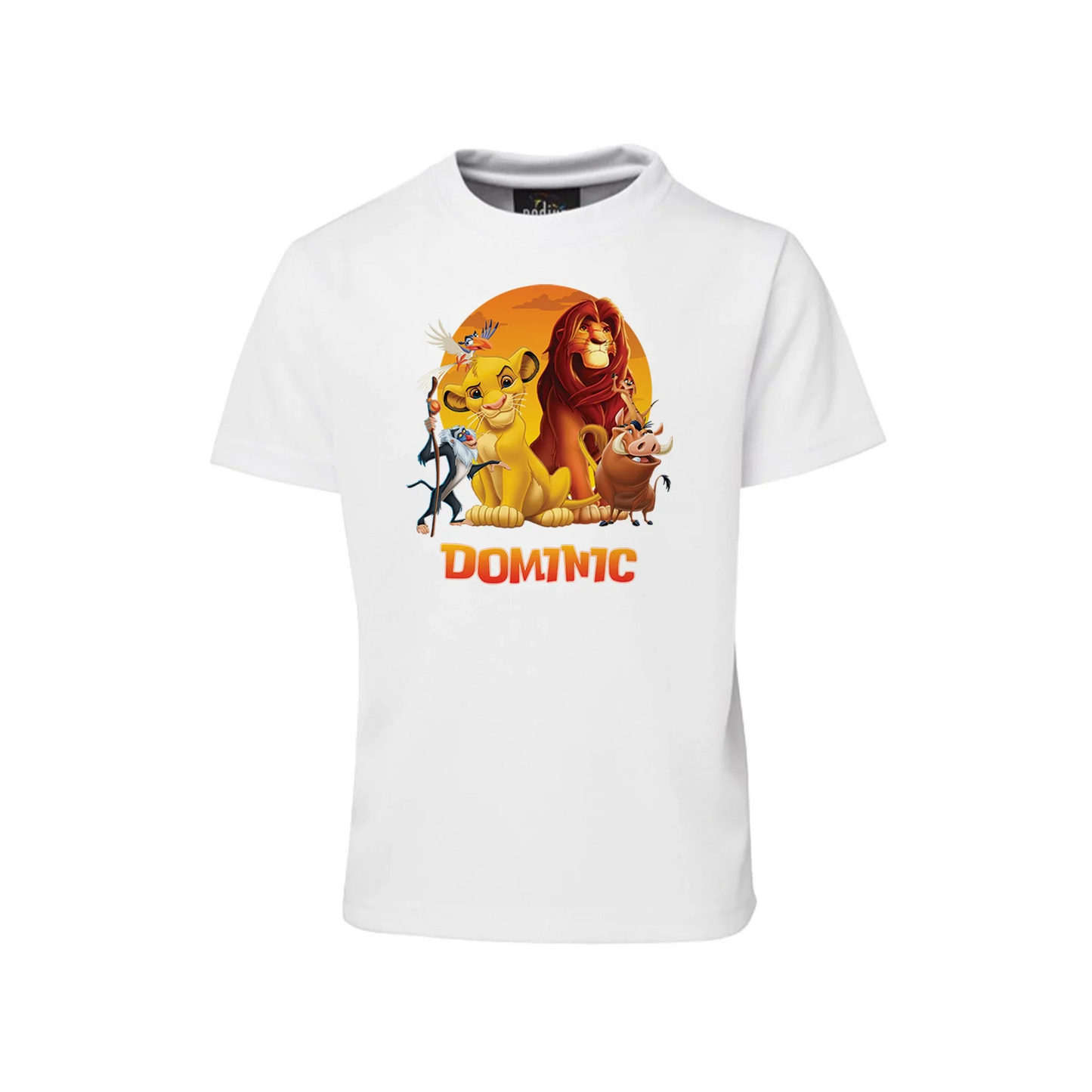 The Lion King Sublimation T-Shirt featuring iconic characters for fans to wear proudly.