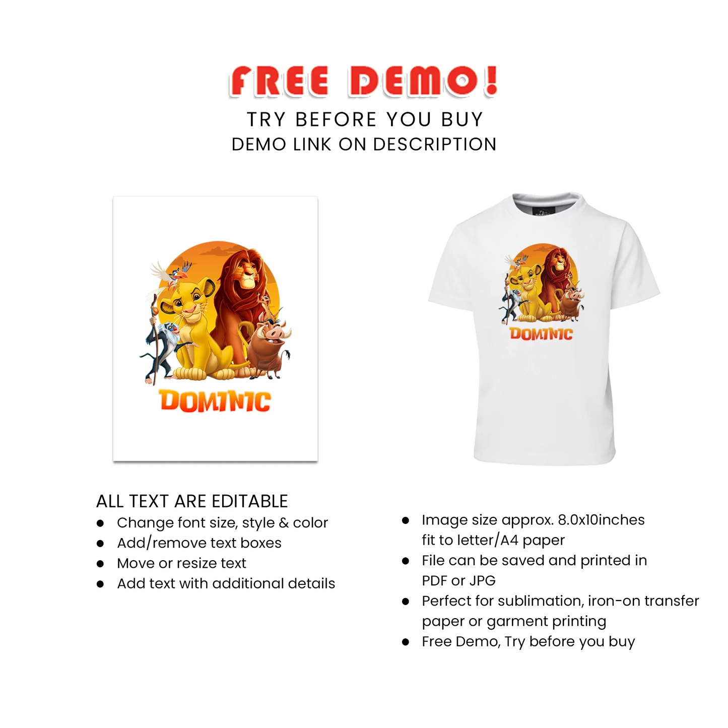 The Lion King Sublimation T-Shirt