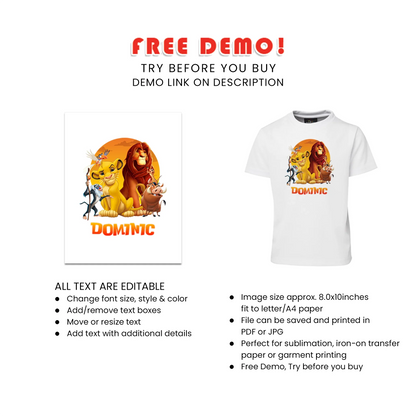 The Lion King Sublimation T-Shirt