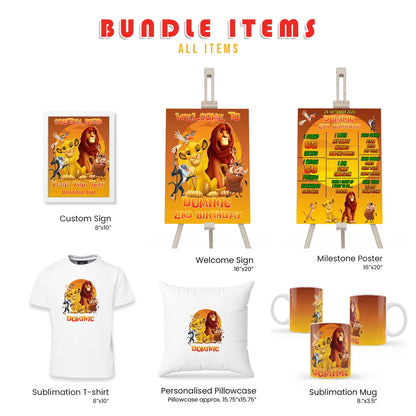 The Lion King Personalized Digital Template Party Pack Bundle