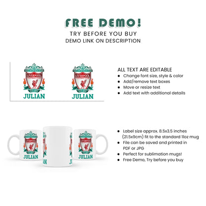 Liverpool FC Sublimation Mug - Start Your Day with Liverpool FC