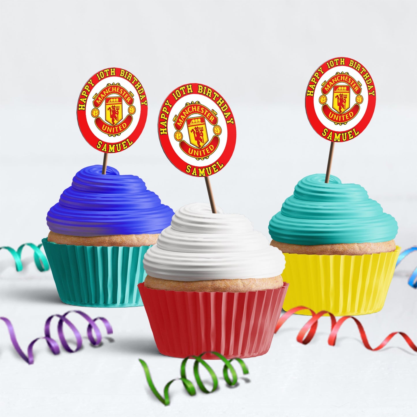 MU FC Birthday Decorations, Premier League Club Party Supplies, Man Utd FC, The Red Devils, Manchester United FC SVG