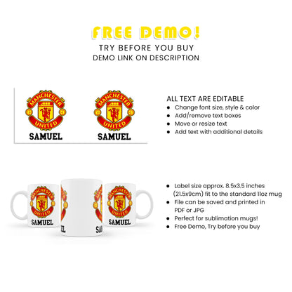 Manchester United FC Sublimation Mug - Start Your Day with Manchester United FC