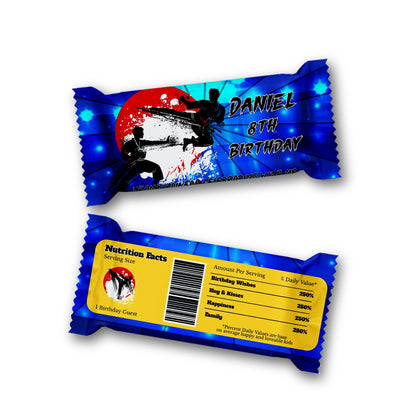 Martial Arts Rice Krispies Treats Label and Candy Bar Label