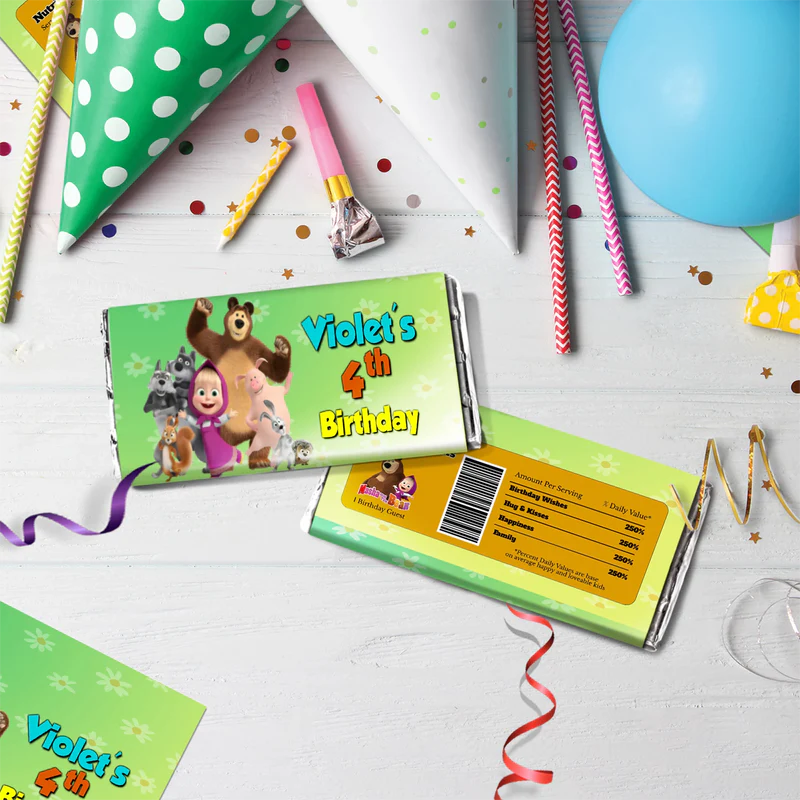 Masha and the Bear Birthday Decorations, Masha Party Supplies, Masha Themed, Masha Digital Template, Editable Masha and the Bear Image SVG PNG