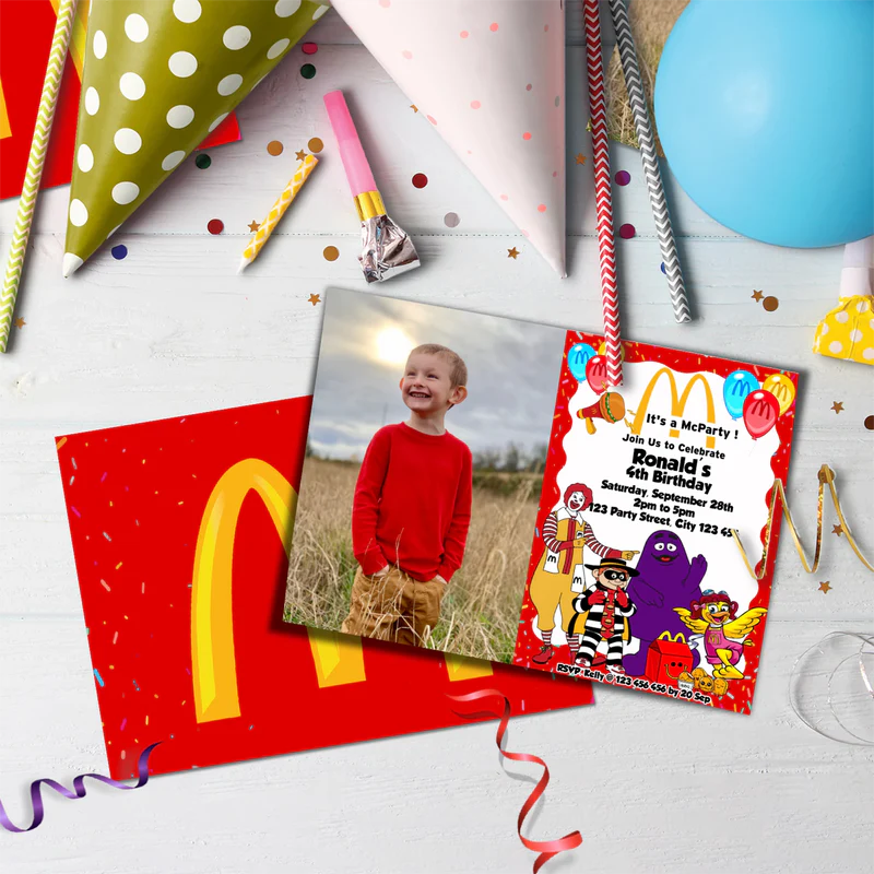 McDonalds Birthday Decorations, Big Mac Party Supplies, McDonalds Themed, McDonalds Digital Template, Editable McDonalds Image SVG PNG
