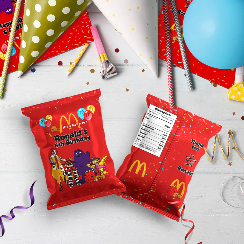 McDonalds Birthday Decorations, Big Mac Party Supplies, McDonalds Themed, McDonalds Digital Template, Editable McDonalds Image SVG PNG