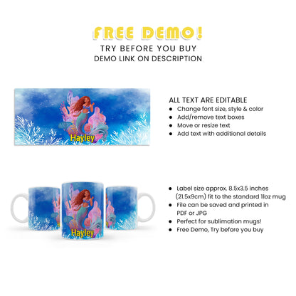 Enjoy Your Favorite Beverage with Our Mermaid Sublimation Mug