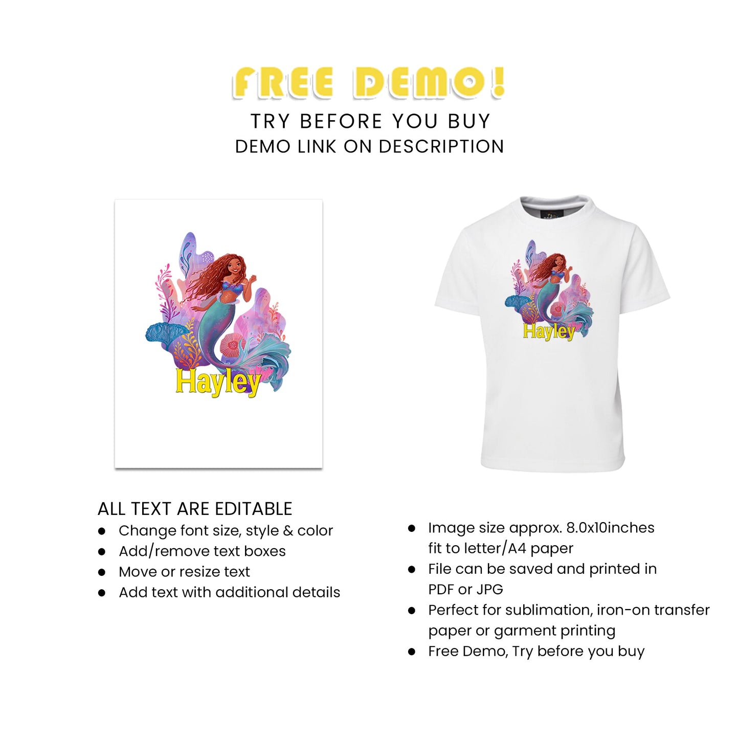 Show Off Your Love for Mermaids with Our Mermaid Sublimation T-Shirt