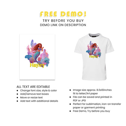 Show Off Your Love for Mermaids with Our Mermaid Sublimation T-Shirt