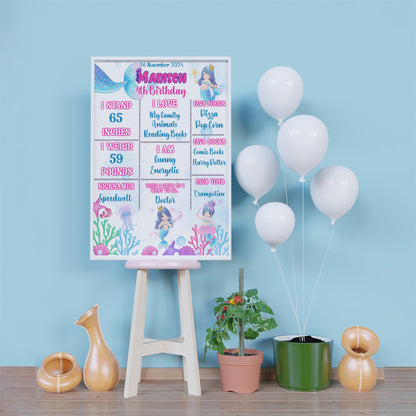 Mermaid Birthday Decorations, Mermaid Pastel Party Supplies, Mermaid Pink Themed, Ariel the Mermaid Digital Template, Editable Mermaid Image SVG PNG