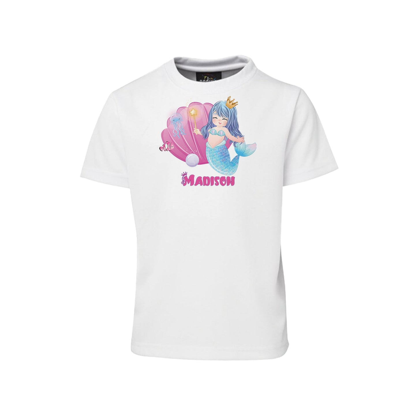 Sublimation T-shirt with personalized mermaid design