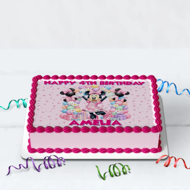 Minnie Mouse Birthday Decorations, Disney Party Supplies, Minnie & Mickey Themed, Minnie Digital Template, Editable Minnie Mouse Image SVG PNG