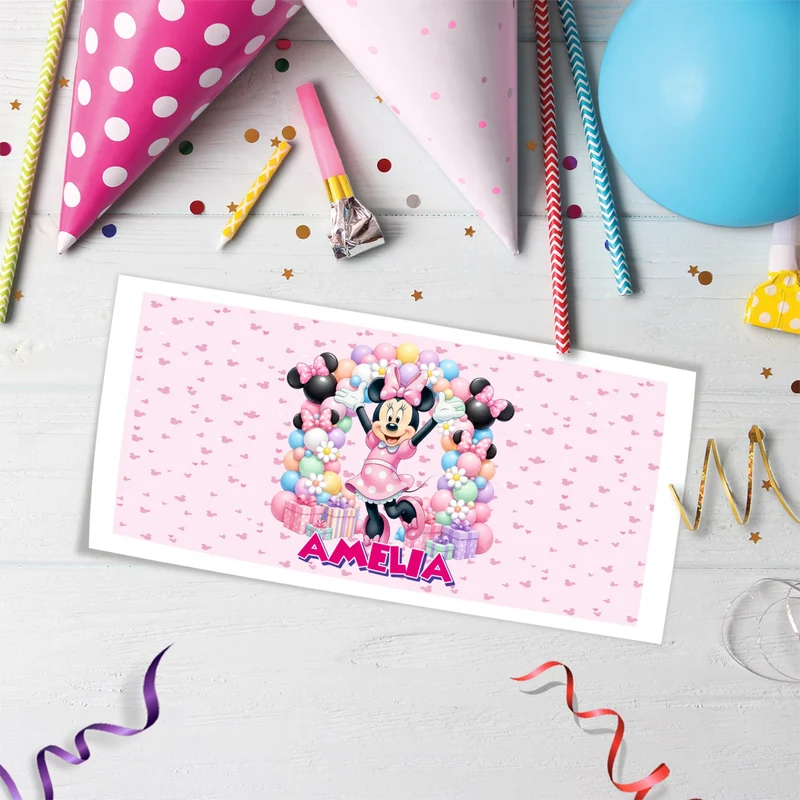 Minnie Mouse Birthday Decorations, Disney Party Supplies, Minnie & Mickey Themed, Minnie Digital Template, Editable Minnie Mouse Image SVG PNG