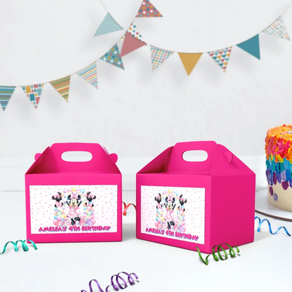 Minnie Mouse Birthday Decorations, Disney Party Supplies, Minnie & Mickey Themed, Minnie Digital Template, Editable Minnie Mouse Image SVG PNG