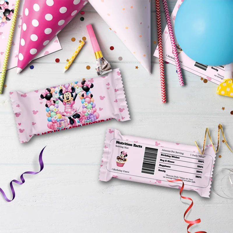 Minnie Mouse Birthday Decorations, Disney Party Supplies, Minnie & Mickey Themed, Minnie Digital Template, Editable Minnie Mouse Image SVG PNG