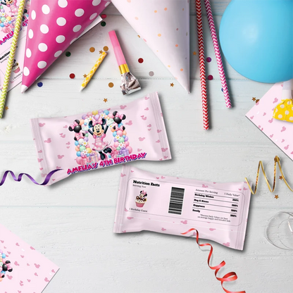 Minnie Mouse Birthday Decorations, Disney Party Supplies, Minnie & Mickey Themed, Minnie Digital Template, Editable Minnie Mouse Image SVG PNG