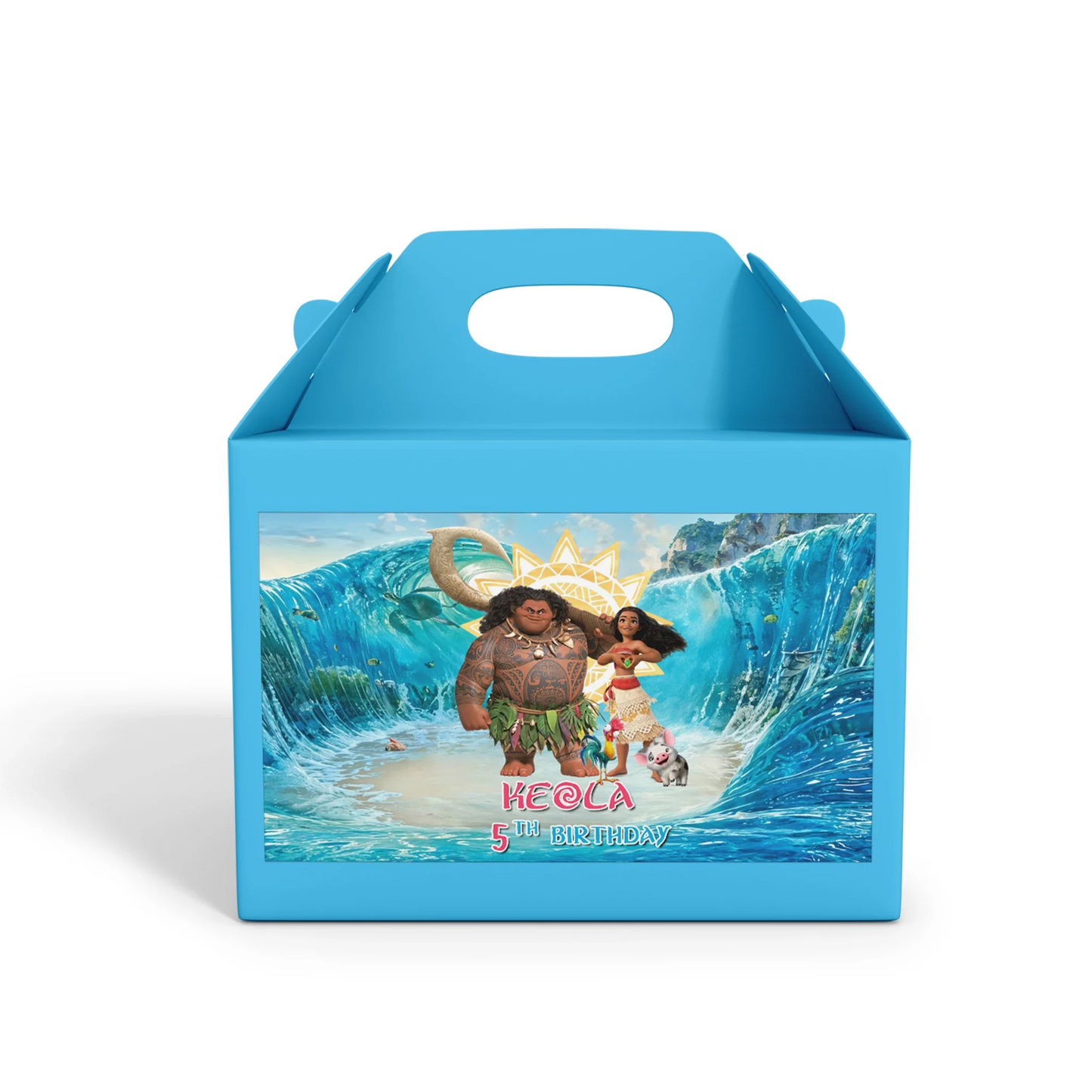 Moana 2 Treat Box Label for Personalized Party Favors