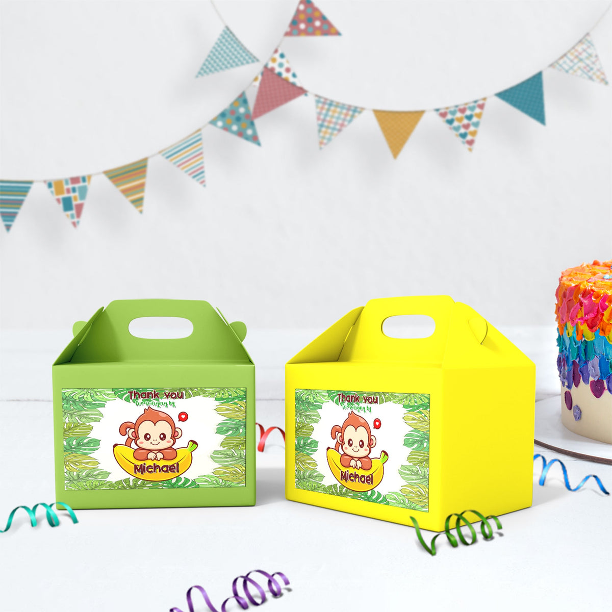 Monkey Boxes Little Monkey - Custom Treat Box Labels for Delicious Giveaways – PartyDaz