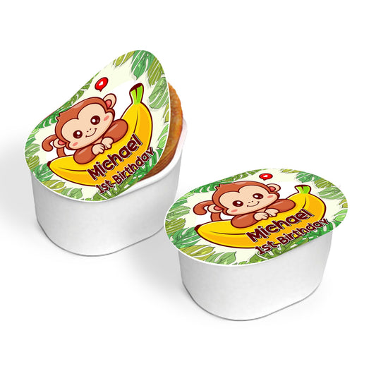 Mini Pringles Monkey-Themed Personalized Labels