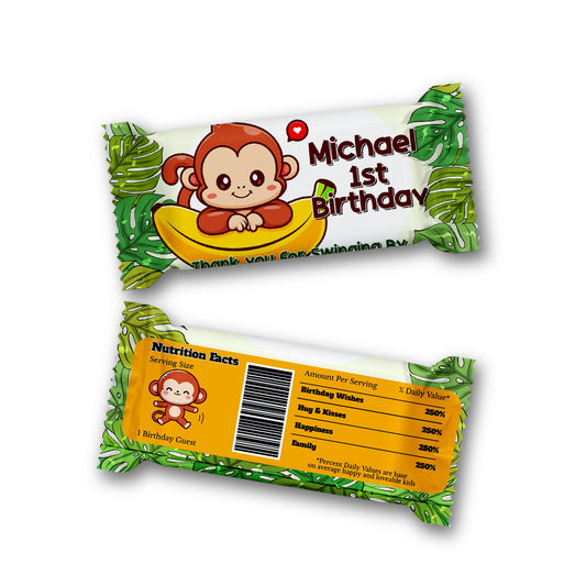 Monkey Rice Krispies and Candy Bar Labels for Parties