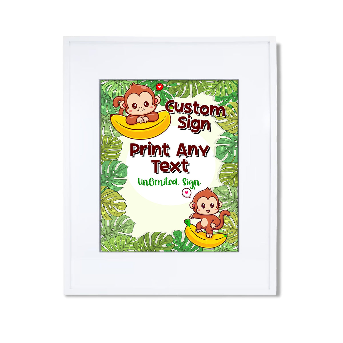 Simple Monkey Sign Little Monkey - Custom Signs to Guide Your Guests with Style – PartyDaz