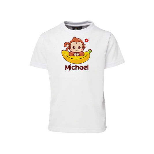 Monkey-Themed Sublimation T-Shirt for Birthday Parties