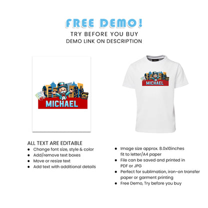 Sublimation T-Shirts with Monopoly Board Game Design for Party Outfits