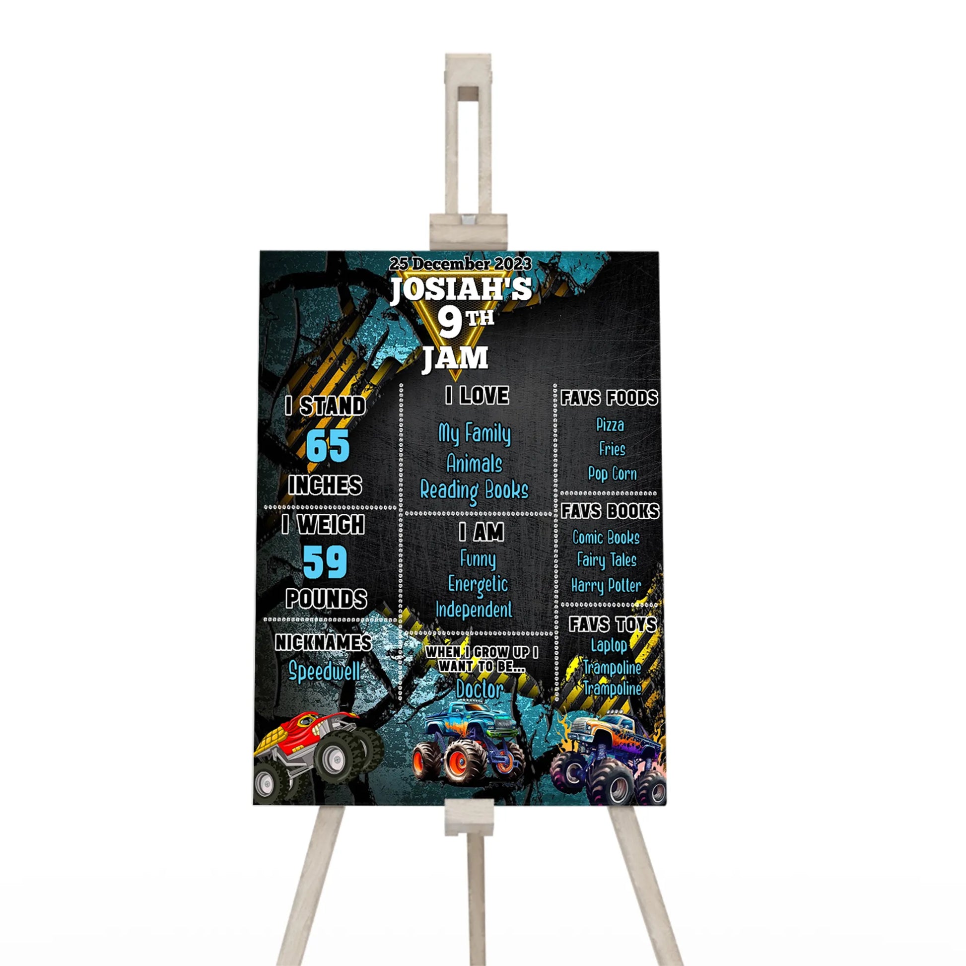 Monster Jam milestone poster for commemorating special moments