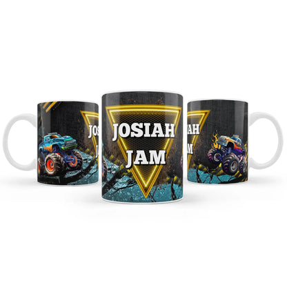 Monster Jam sublimation mug with custom artwork for fans