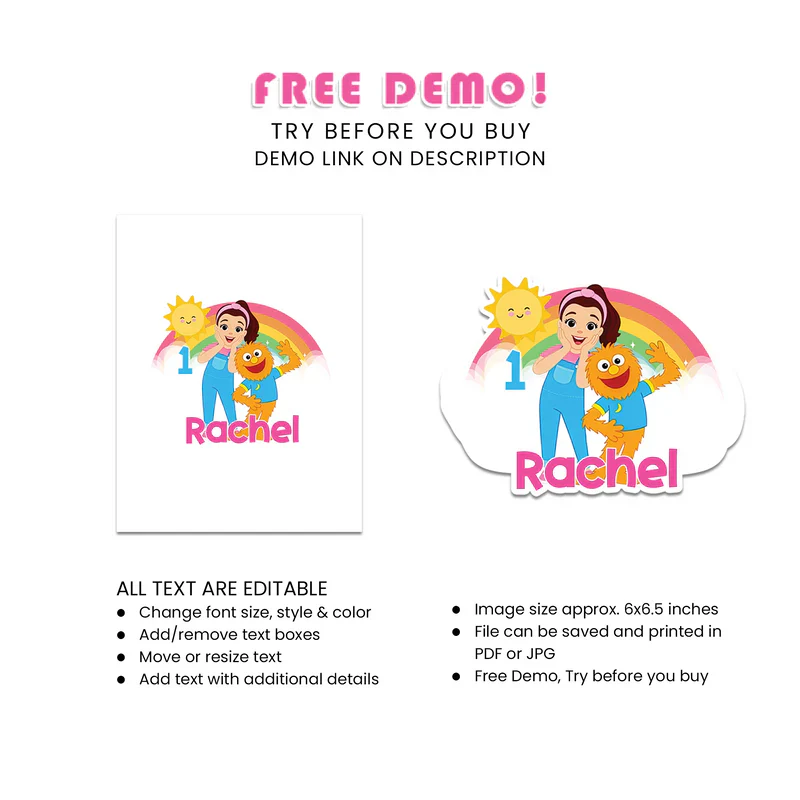 Ms Rachel Toddler Learning Cake Toppers Custom Birthday Decor