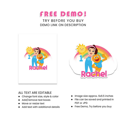 Ms Rachel Toddler Learning Cake Toppers Custom Birthday Decor