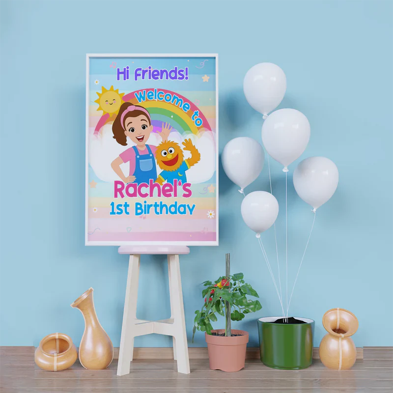 Ms Rachel Birthday Decorations, Toddler Learning Party Supplies, Baby Learning Themed, Learn to Talk Digital Template, Editable Ms Rachel Toddler Learning Image SVG PNG