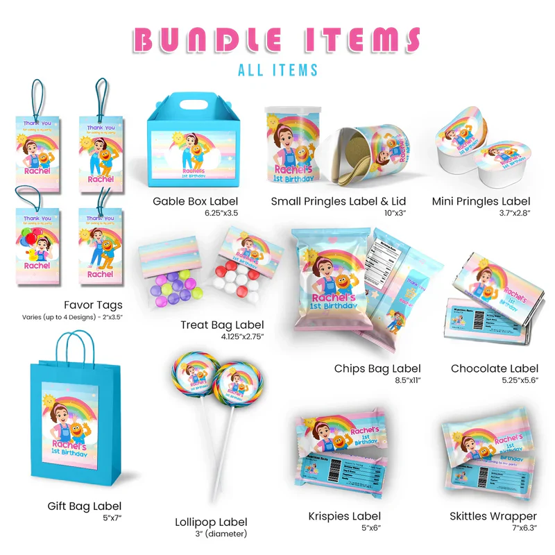 Ms Rachel Birthday Decorations, Toddler Learning Party Supplies, Baby Learning Themed, Learn to Talk Digital Template, Editable Ms Rachel Toddler Learning Image SVG PNG
